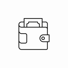 money wallet icon sign vector