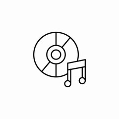 music disc icon sign vector