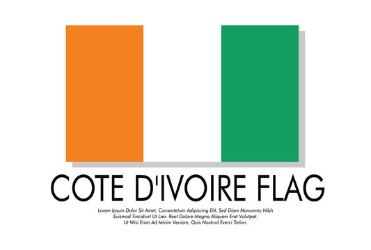 cote d'ivoire flag banner cote d'ivoire flag with white background illustration design cote d'ivoire independence day banner design 