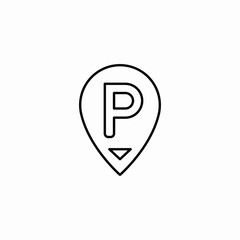 parking placeholder icon sign vector