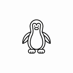penguin antarctica icon sign vector