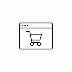 shopping website icon sign vector