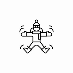 snow play icon sign vector