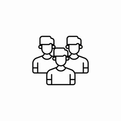 team group male icon sign vector