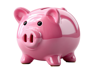 Savings in Piggy Bank: A charming, classic piggy bank, an iconic symbol of financial savings and fiscal responsibility.