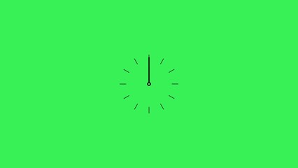 Digital clock 24 hour day fast speed black color 4k illustration. lime green background new analog clock timer 4k illustration.