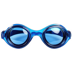 Fototapeta premium Blue swimming goggles enhance vision and protect eyes during water activities