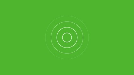 Radio waves white color 4k illustration. network tower produced radio wave concept on lime green background.