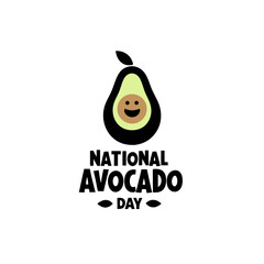 National Avocado Day Vector Illustration Banner Design