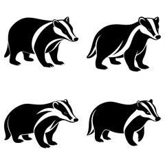 Badger Silhouette vector illustration
