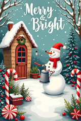 christmas music poster, christmas party poster, christmas poster background, santa poster, happy holidays poster, christmas poster greeting card, christmas, winter, holiday, landscape, illustration, x