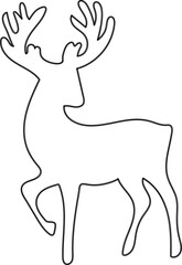 Simple deer deasign with white background