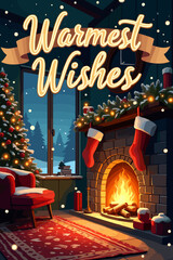 christmas music poster, christmas party poster, christmas poster background, santa poster, happy holidays poster, christmas poster greeting card, christmas, winter, holiday, landscape, illustration, x