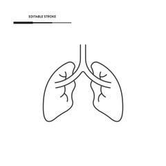 Lungs Icon Vector Design.