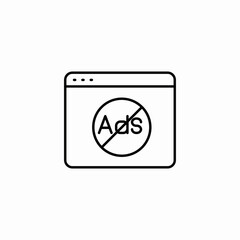 ad blocker icon sign vector
