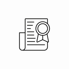 certified document icon sign vector