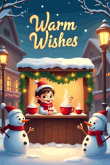 christmas music poster, christmas party poster, christmas poster background, santa poster, happy holidays poster, christmas poster greeting card, christmas, winter, holiday, landscape, illustration, x