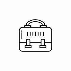 Obraz premium classic briefcase icon sign vector