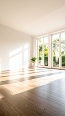 Leeres Zimmer Fenster, Sonnenschein 