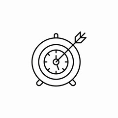 deadline reached icon sign vector