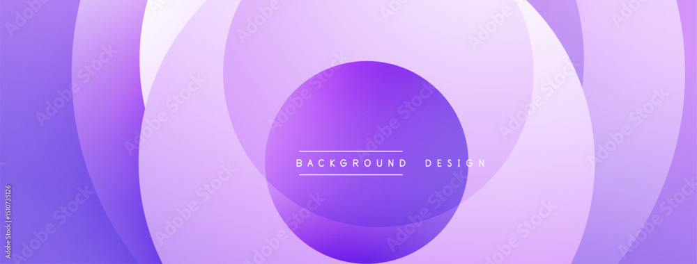 Poster Abstract purple layers create dynamic background. Smooth gradients suggest depth, modern aesthetic. Minimal text adds subtle branding element.