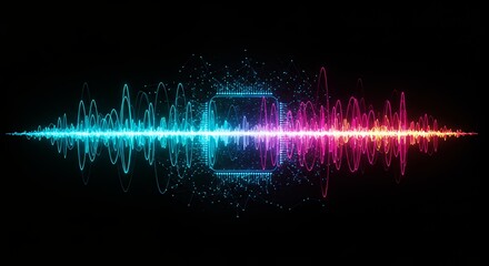 Sound Wave Visualization with Neon Colors