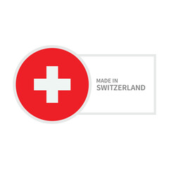 Made In Switzerland Label Icon Vector Design.