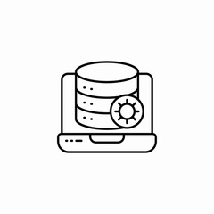 laptop cloud backup icon sign vector