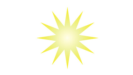 Radiant Yellow Starburst  A Bright, Geometric Design Element