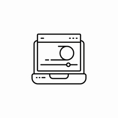 laptop web controls icon sign vector