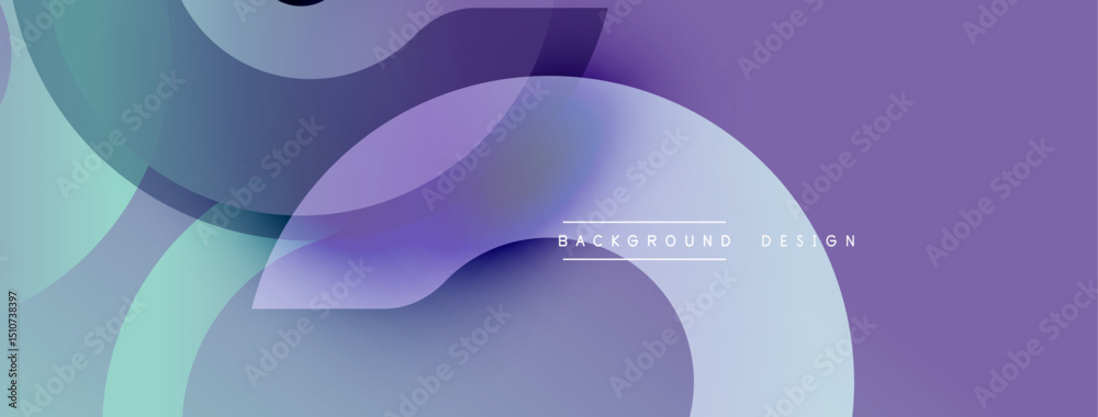 Poster abstract fluid shapes overlap, creating vibrant purple, teal gradients. modern design element for ba