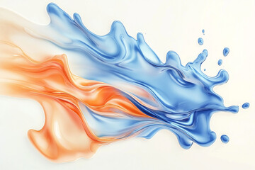 Fototapeta premium Watercolor-style splash in abstract shapes