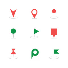 Map Pin Or Map Pointer Icon Set Vector Design.