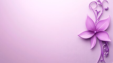 Fototapeta premium Elegant purple floral design (3)