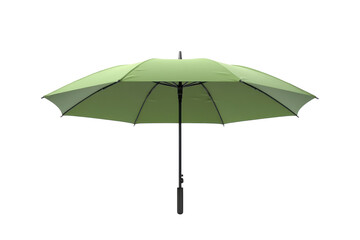 A vibrant green umbrella offering protection on a stormy day ready to face any weather with a on transparent background