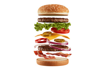 hamburger isolated on white