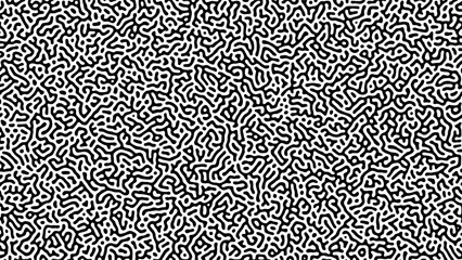 Turing pattern made only of black lines, transparent background