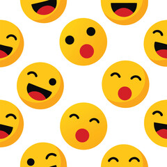 Single emoji face icon with various expressions