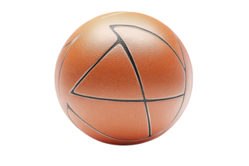 An orange basketball poised for action the embodiment of sportsmanship and teamwork on transparent background