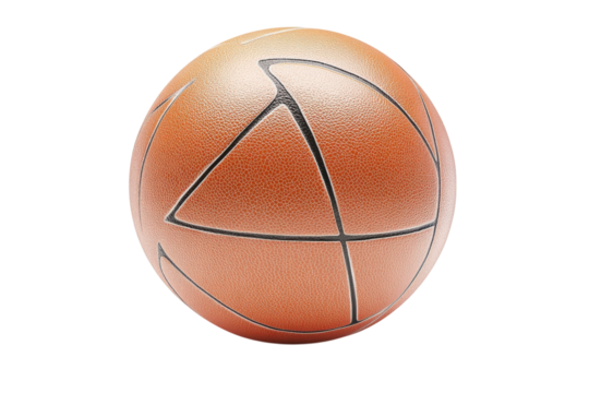 An orange basketball poised for action the embodiment of sportsmanship and teamwork on transparent background