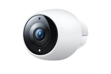Capturing Clarity A sleek security camera vigilantly guards your home promising safety and on transparent background