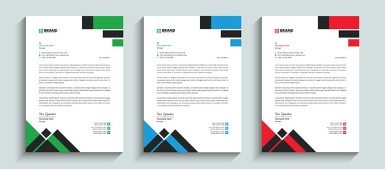 Professional creative corporate official letterhead design template in A4 size. Template design for letterhead, stationery, identity, document, branding, and layout design for your business project.