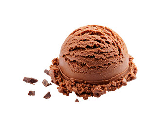 ice cream scoop chocolate isolated transparent png