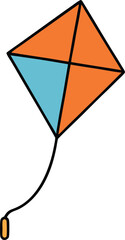 Vibrant Diamond Kite A Colorful Illustration of a Classic Toy
