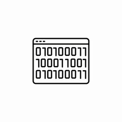 binary code icon sign vector