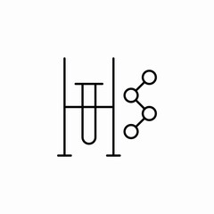 chemical reaction tube icon sign vector