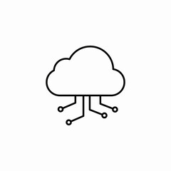 cloud computing icon sign vector