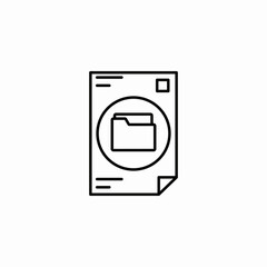 document folder icon sign vector