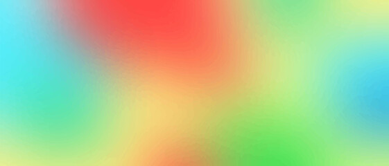 Obraz premium Gradient blurred abstract background. Red, blue, green and yellow horizontal wallpaper