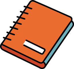 notebook icon clipart vector on transparent background
